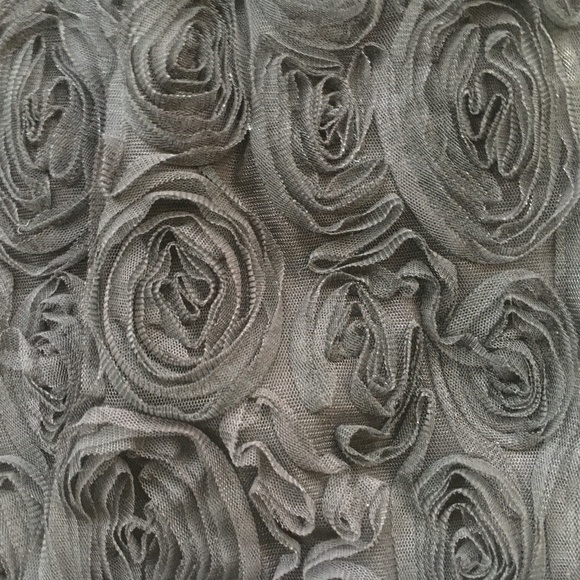 Black rose detailed strapless formal dress - Picture 2 of 2